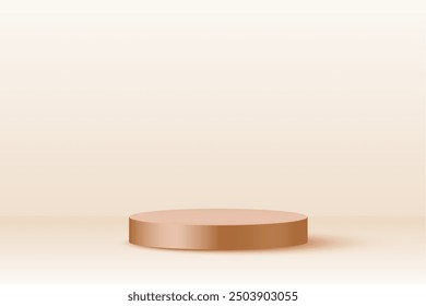 Fondo en blanco de la etapa redonda del podio 3D para el Vector de la publicidad del producto