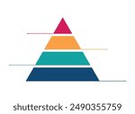 Blank 4 tier pyramid chart vector concept