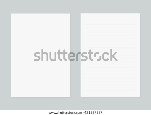 Blank A4 Paper Ratio Vector Standard Stok Vektör (Telifsiz) 421589557 ...