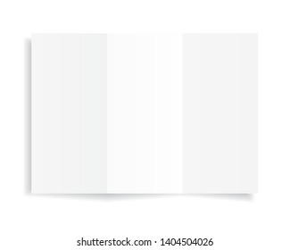 Blank A4 sheet of white paper with shadow, template for your design. Set. Vector illustration.