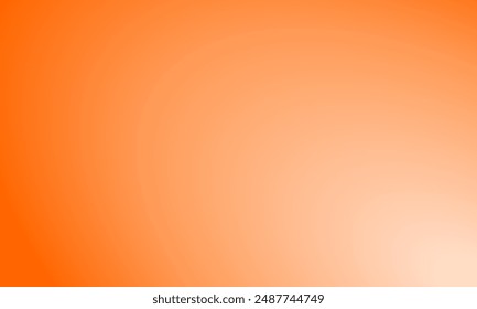 Blank abstract bright background design template. Modern orange gradient texture illustration for banner, room, decoration, studio, flier, advertisement, paper, surface, backdrop, website, branding