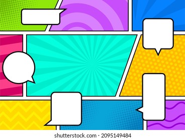 blank abstract comic colorful background design