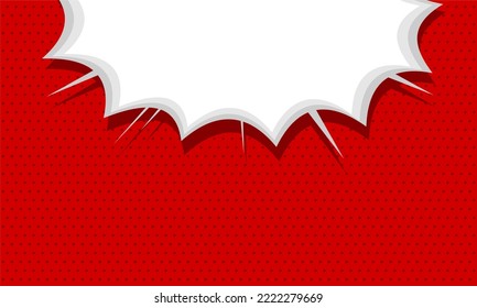 Blank abstract comic red background