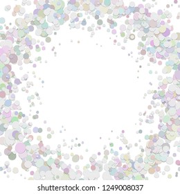 Blank abstract confetti ring background with scattered dots - vector graphic design