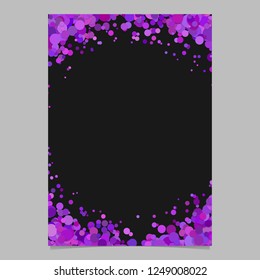 Blank abstract confetti ring brochure background template with dispersed dots - vector stationery frame graphic