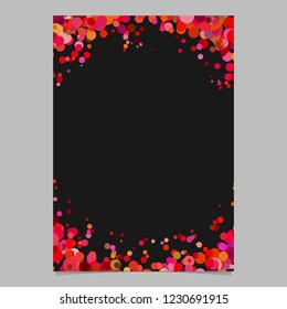 Blank abstract dispersed confetti circle brochure background - vector stationery frame template graphic