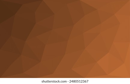 Blank abstract low poly triangle pattern background design template. modern brown gradient texture illustration for banner, room, decoration, studio, flier, advertisement, paper, surface, website