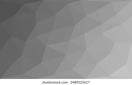 Blank abstract low poly triangle pattern background design template. Modern grey gradient texture illustration for banner, room, decoration, studio, flier, advertisement, paper, surface, backdrop