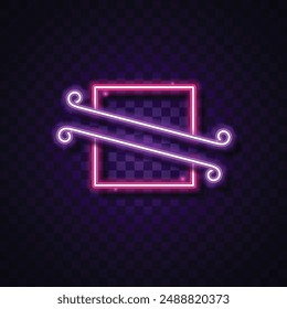 Blank abstract neon banner. Vintage banner. Retro banner design.
