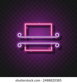 Blank abstract neon banner. Vintage banner. Retro banner design.