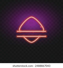 Blank abstract neon banner. Vintage banner. Retro banner design.