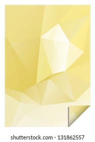 Blank abstract polygon background with stitched edge ready for your text / polygon background