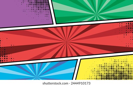 Blank abstract pop art comic background concept