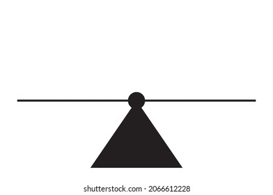 Blank abstract scale balance on a whiBlank abstract scale balance on a white background.  The concept of balance, comparison, decision and measurement.  No gradients.  The concept ofequivalent math