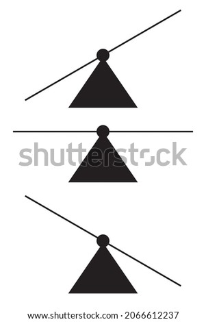 Blank abstract scale balance on a whiBlank abstract scale balance on a white background.  The concept of balance, comparison, decision and measurement.  No gradients.  The concept of heavier than,