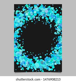 Blank abstract sprinkled confetti dot poster background - vector page frame template graphic