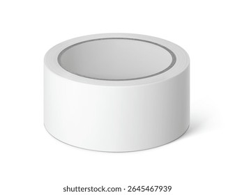 Modelo de rolo de fita adesiva em branco. Ilustração vetorial isolada sobre fundo branco. Fácil de usar para a apresentação do seu produto, ideia, design. EPS10