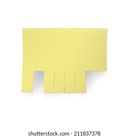 Blank advertisement with cut slips. Vector