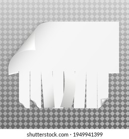 Blank advertisement with tear off tabs. Vector.