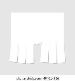 Blank advertisement template with cut slips. Vector illustration