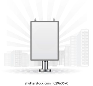 Blank advertising billboard