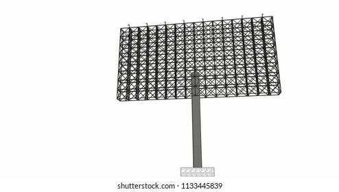 Blank advertising billboard steel structure size 16 by 32 meters about 30 meters high can be use for advertising design or send message to public or any purpose on pubic relations or PR.