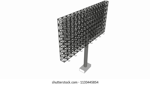 Blank advertising billboard steel structure size 16 by 32 meters about 30 meters high can be use for advertising design or send message to public or any purpose on pubic relations or PR.