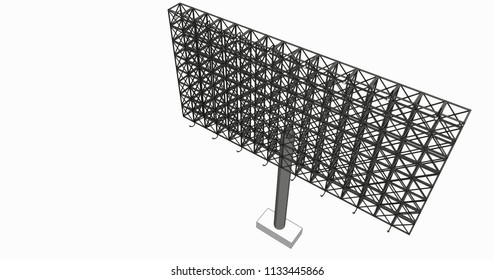 Blank advertising billboard steel structure size 16 by 32 meters about 30 meters high can be use for advertising design or send message to public or any purpose on pubic relations or PR.