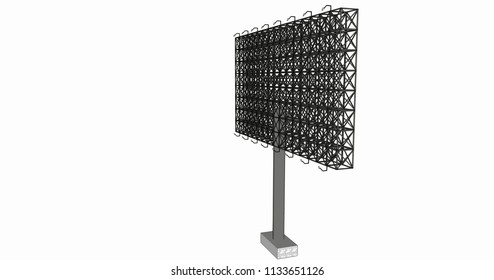 Blank advertising billboard steel structure size 16 by 32 meters about 30 meters high can be use for advertising design or send message to public or any purpose on pubic relations or PR.