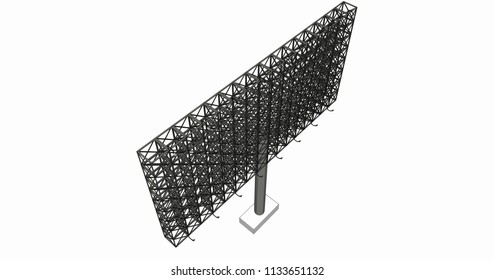 Blank advertising billboard steel structure size 16 by 32 meters about 30 meters high can be use for advertising design or send message to public or any purpose on pubic relations or PR.