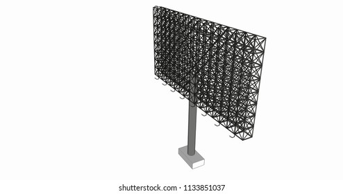 Blank advertising billboard steel structure size 16 by 32 meters about 30 meters high can be use for advertising design or send message to public or any purpose on pubic relations or PR.