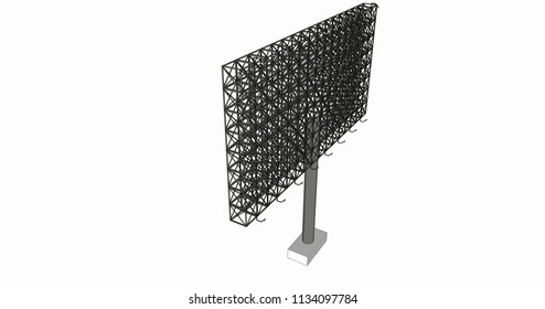 Blank advertising billboard steel structure size 16 by 32 meters about 30 meters high can be use for advertising design or send message to public or any purpose on pubic relations or PR.