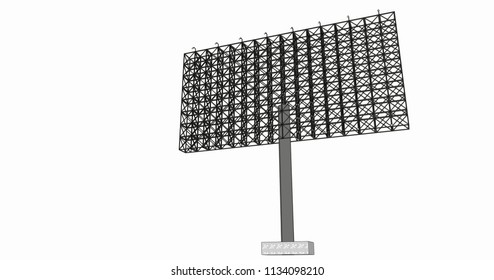 Blank advertising billboard steel structure size 16 by 32 meters about 30 meters high can be use for advertising design or send message to public or any purpose on pubic relations or PR.