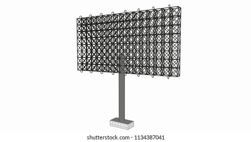 Blank advertising billboard steel structure size 16 by 32 meters about 30 meters high can be use for advertising design or send message to public or any purpose on pubic relations or PR.