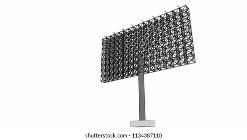 Blank advertising billboard steel structure size 16 by 32 meters about 30 meters high can be use for advertising design or send message to public or any purpose on pubic relations or PR.