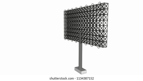 Blank advertising billboard steel structure size 16 by 32 meters about 30 meters high can be use for advertising design or send message to public or any purpose on pubic relations or PR.