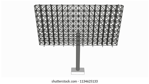 Blank advertising billboard steel structure size 16 by 32 meters about 30 meters high can be use for advertising design or send message to public or any purpose on pubic relations or PR.
