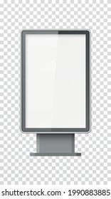 Blank advertising billboard vector icon isolated on transparent background.