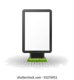 Blank advertising billboard. Vector illustration.