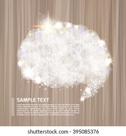 Blank air bubble with glitters and sparkles. 