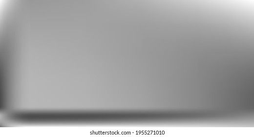 Blank Alluminium Horizontal Gradient Mesh. Gray Smooth Surface Illustration. Vibrant Horizontal Gradient Mesh. Grey Silver Modern Design Backdrop. Monochromatic  Metallic Blurred Background.