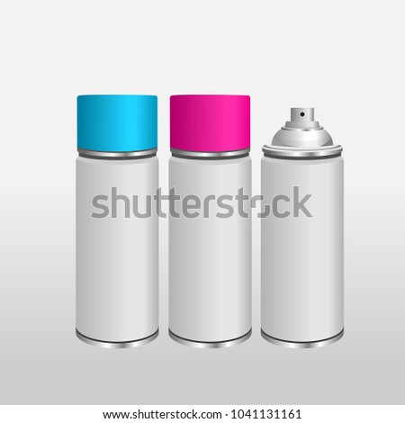 Blank Aluminium Spray Can Template Paint Stock Vector Royalty Free