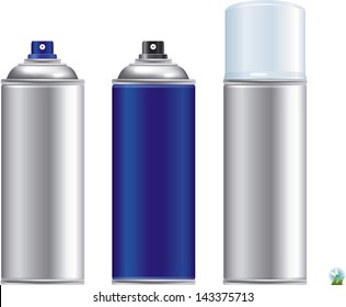 Blank aluminum spray can isolated on white background, Aerosol Spray Can , Metal Bottle