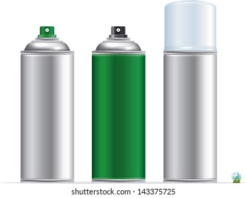 Blank aluminum spray can isolated on white background, Aerosol Spray Can , Metal Bottle