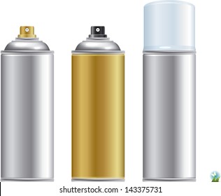 Blank aluminum spray can isolated on white background, Aerosol Spray Can , Metal Bottle