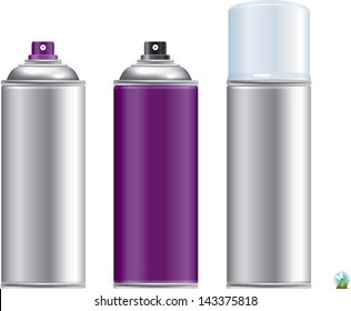 Blank aluminum spray can isolated on white background, Aerosol Spray Can , Metal Bottle