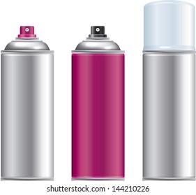 Blank aluminum spray can isolated on white background, Aerosol Spray Can , Metal Bottle