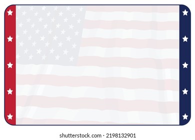 Blank American Flag Background Stars And Stripes Usa American Election Graphic Vector