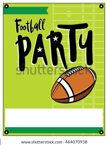 blank american football party flyer template stock vector royalty