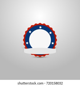 Blank American sticker/emblem. Template.